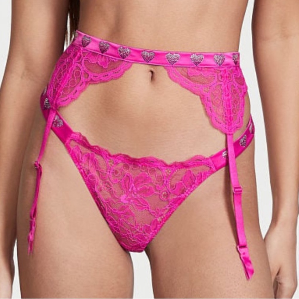 Victoria secret Very Sexy shiny Heart Garter - Picture 1 of 5